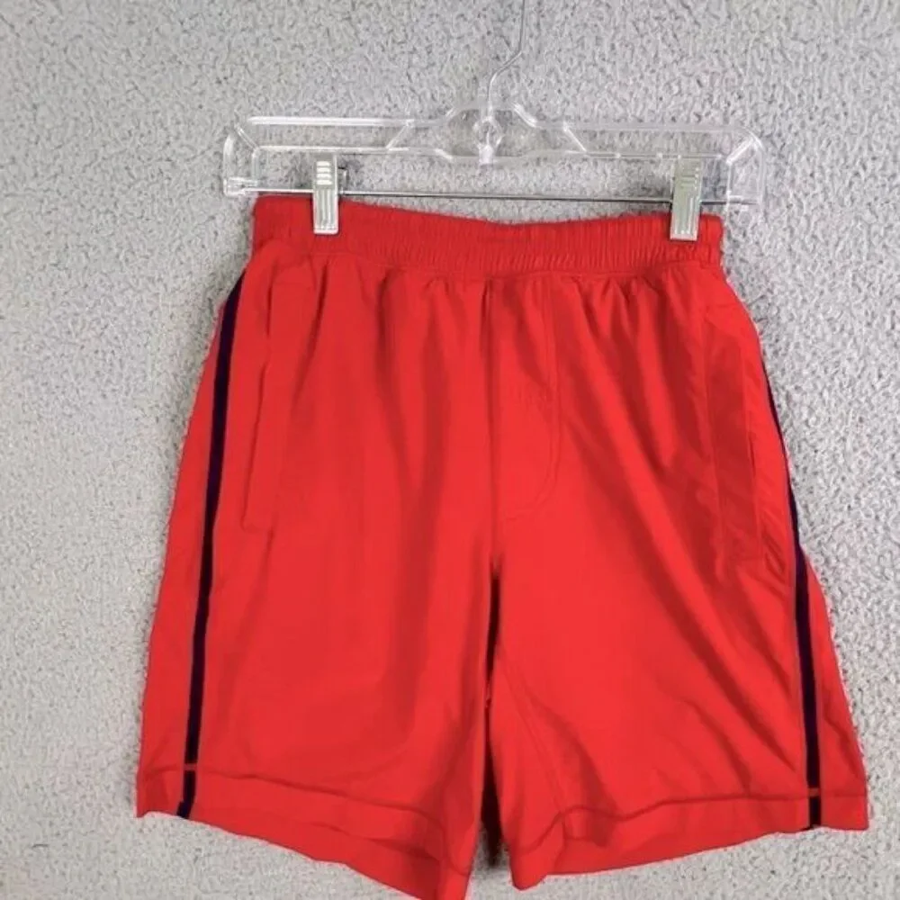 LULULEMON MENS SWIMMING TRUNKS RED SIZE M